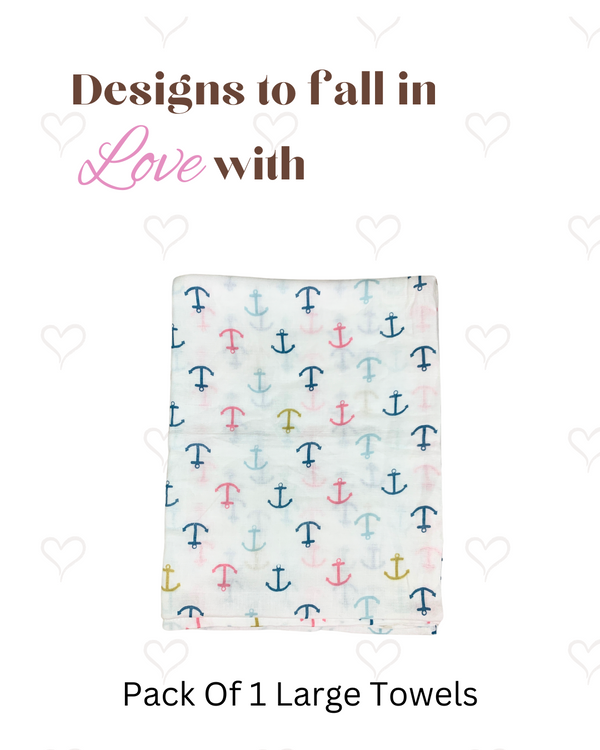 Pride Apparel Muslin Swaddle for Newborn and Toddlers - Swaddle Towel,Wrab Towel,Nursing Towel(2-Large Towel)