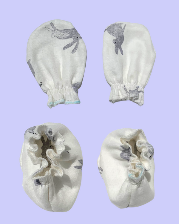 🐰 Rabbit Mittens & Booties – Soft Hops of Comfort for Little Hands & Feet