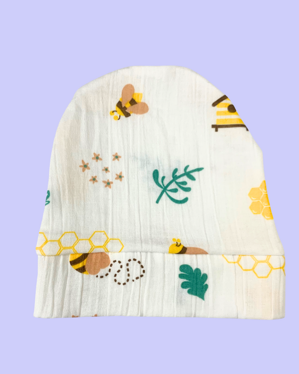 Soft, Breathable, and Stylish: Muslin Caps for Every Day-Honey Bee