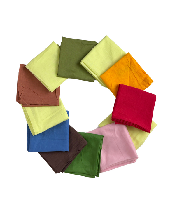 Voile Towel-Face Towel, Kitchen Towel, Handkercheif Multipurpose Towel 50 cm* 50 cm (Radium Combo, Pack of 6)